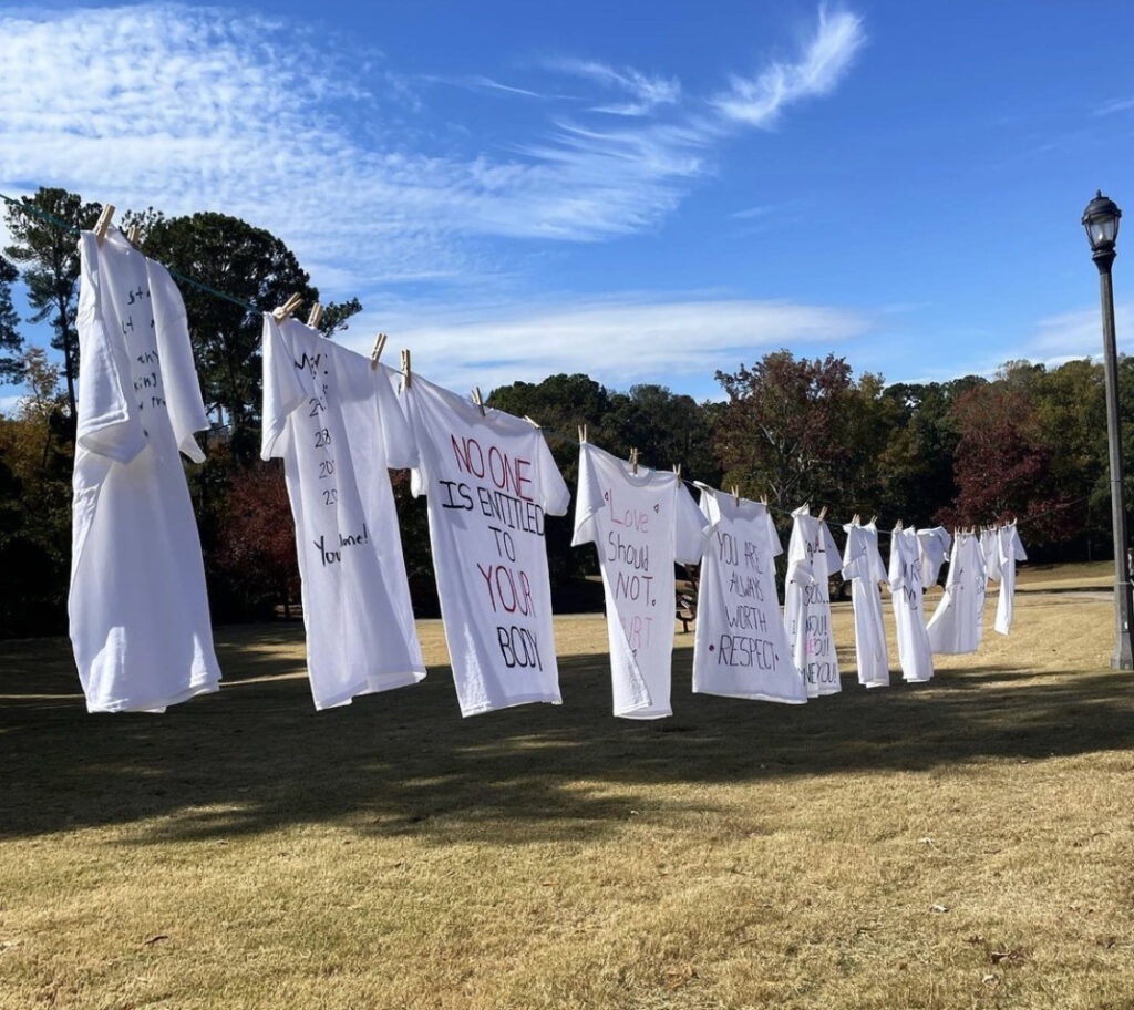 University of West Georgia Health Education Hosts Clothesline Project