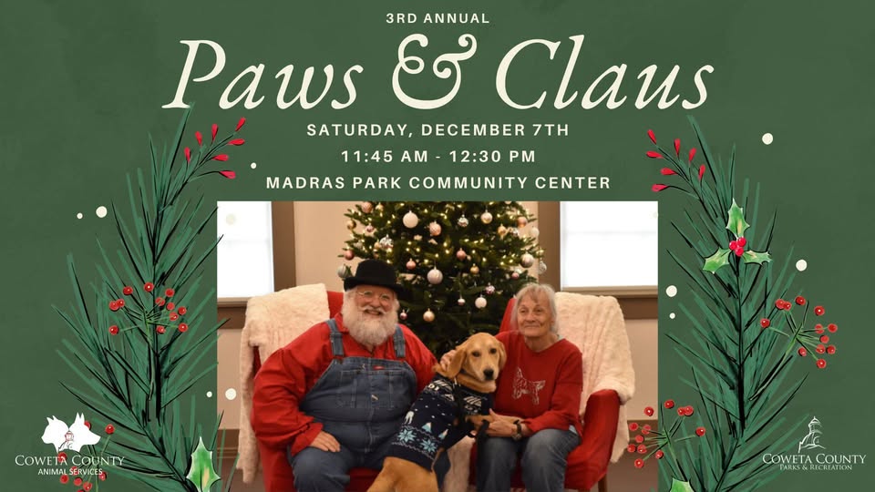 Coweta County Animal Services is Hosting Paws and Claus This Holiday Season