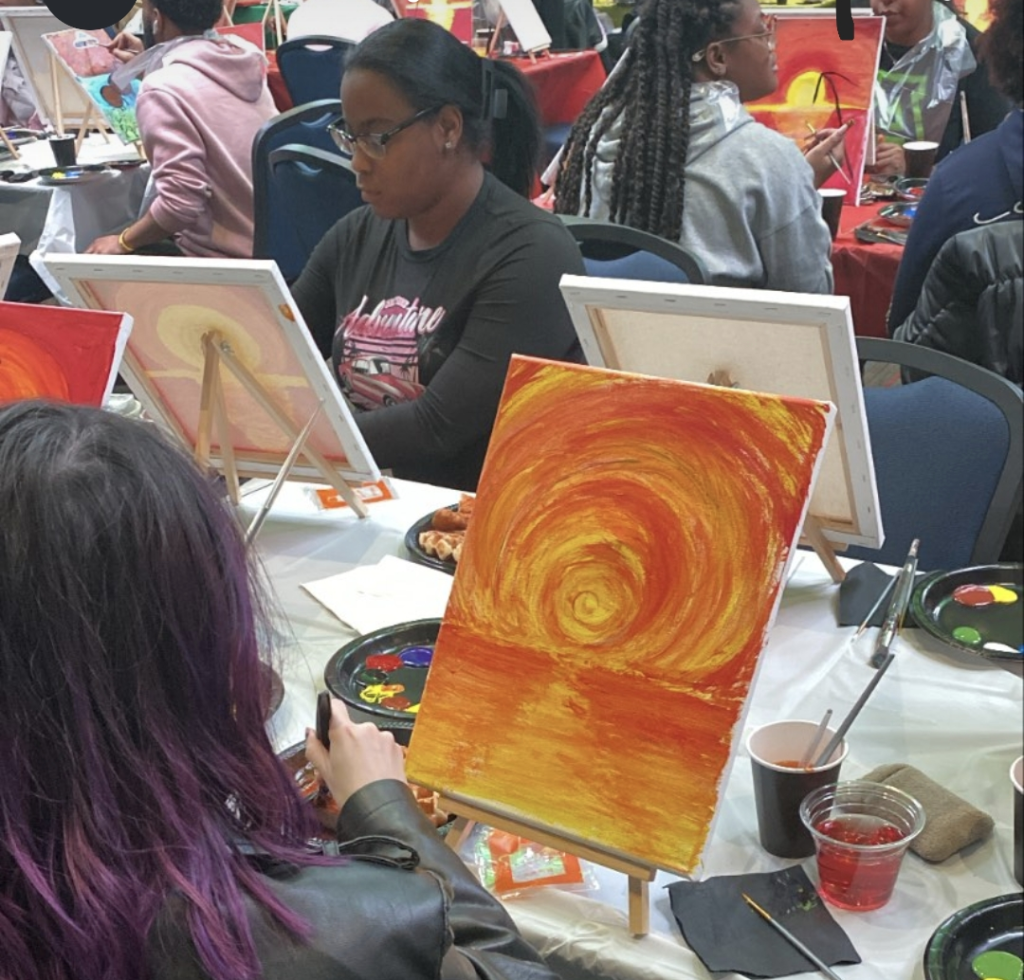 UWG Hosts Sip n’ Paint Event with Dine and Design to Celebrate Black History Month